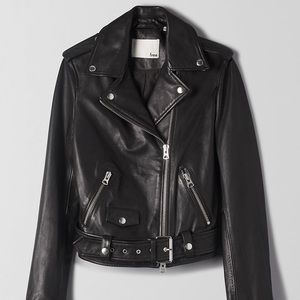 Aritzia Wilfred Free Lennon Leather Biker jacket